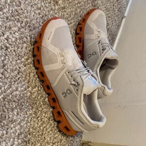On Running Women's Gray and Orange Athletic Shoes